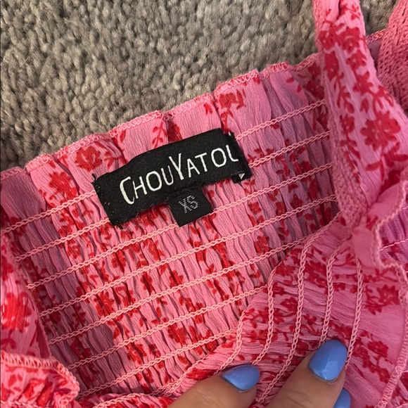 Amazon Pink Ruffle Mini Dress - Picture 2 of 3